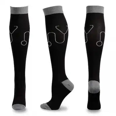 Printed Compression Socks – 20-30mmHg (Floral & Stripe)